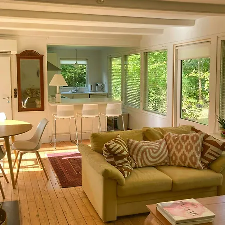 Idyllic Forest House With Pastel Colors Hornbæk